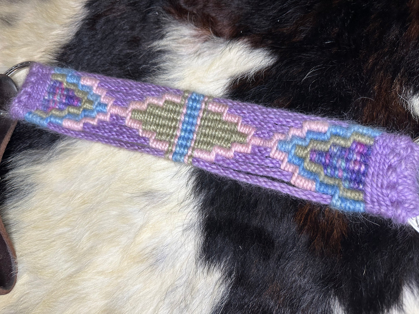 Lavender/sage custom mohair breast collar