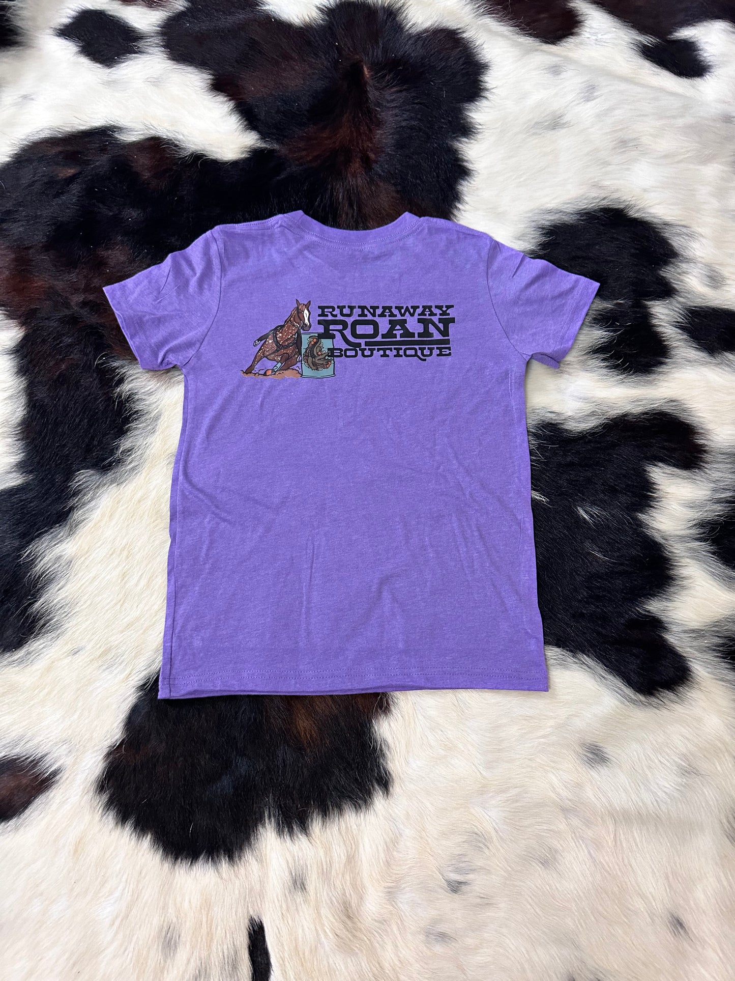 Youth barrel horse logo tee