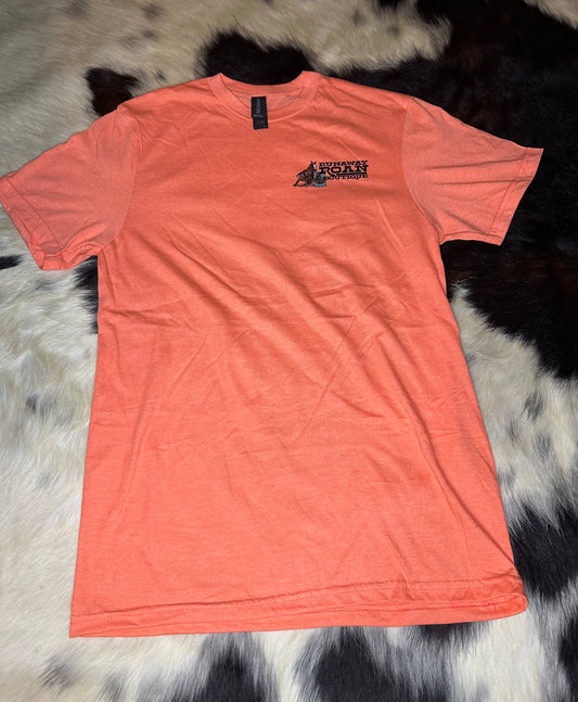 Heather Orange logo tee