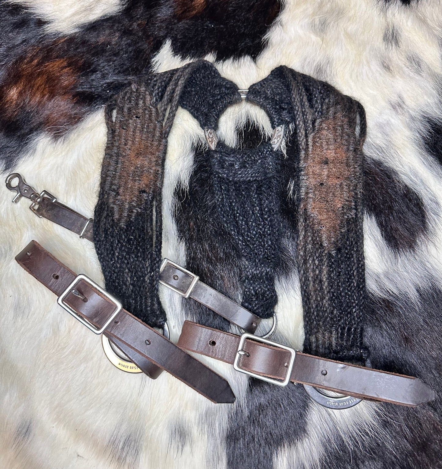 Black mohair breast collar