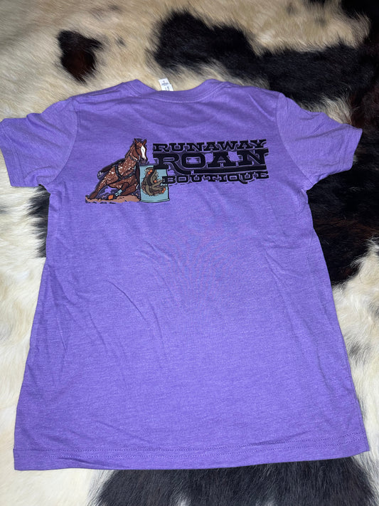 Two sided logo tee $8 each!!   (Slight misprint(heavy on the black background) so they are on clearance)
