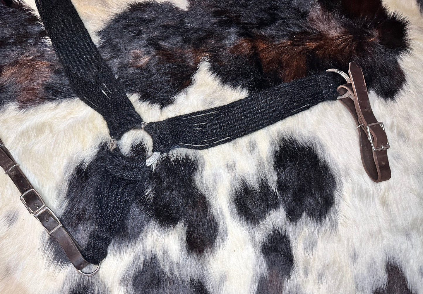 Black mohair breast collar