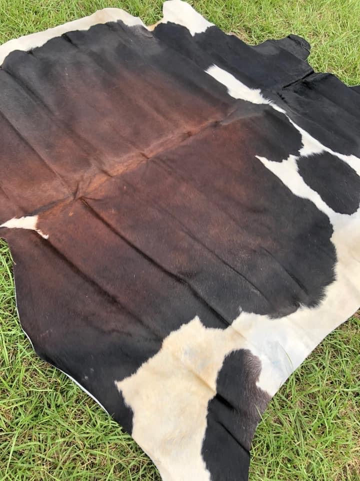 7’ x 6’2” Tri color cowhide