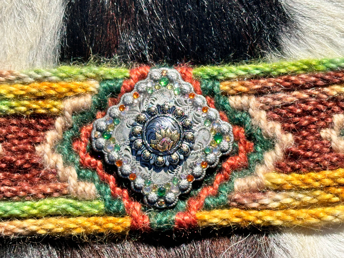 Emerald tye dye breast collar