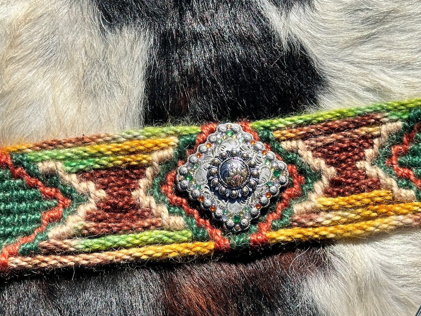 Emerald tye dye breast collar