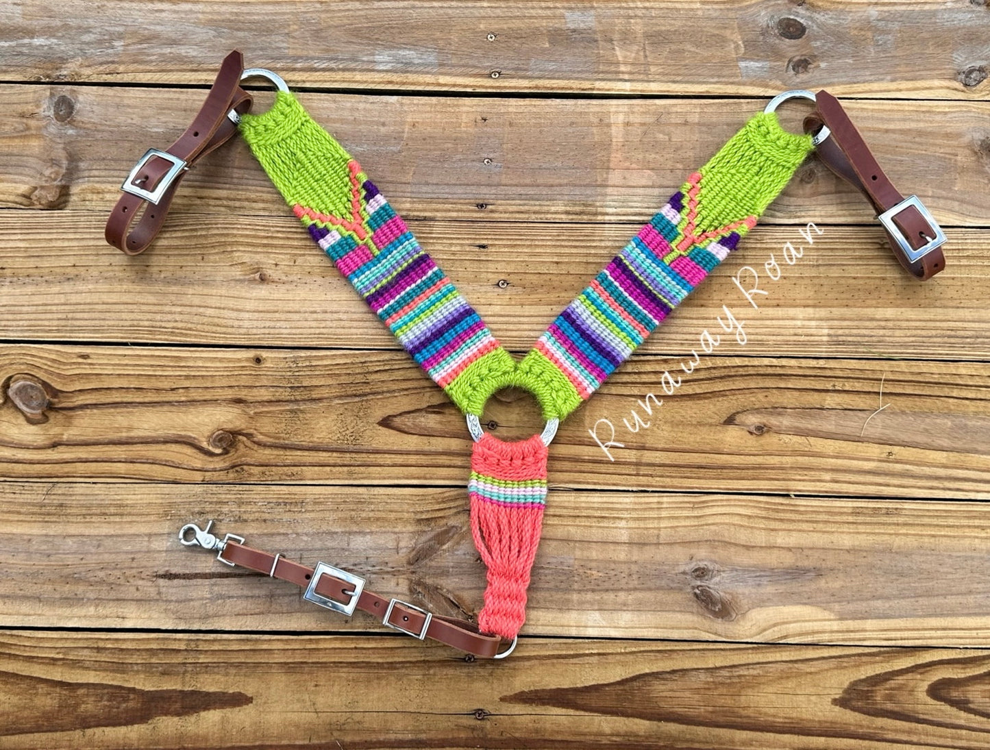 Tropical serape breast  collar