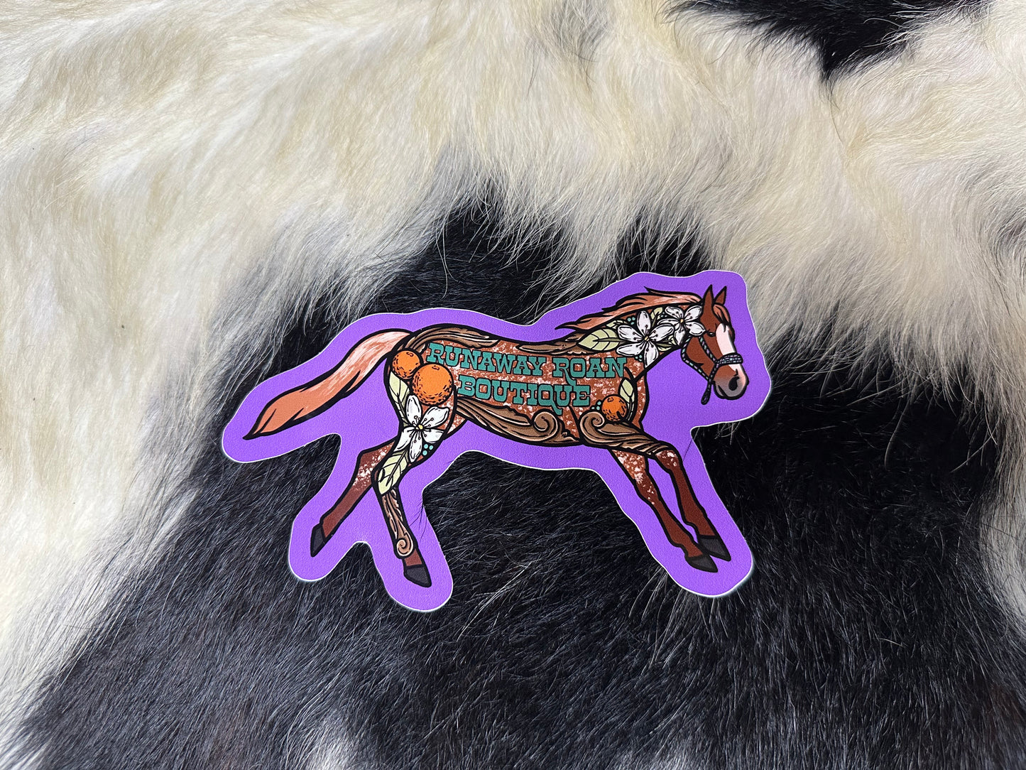 Running horse logo vinyl sticker