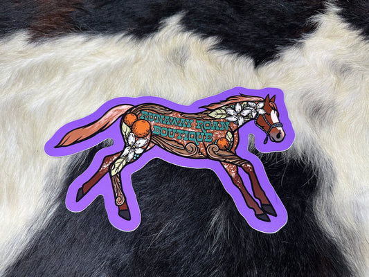 Running horse logo vinyl sticker