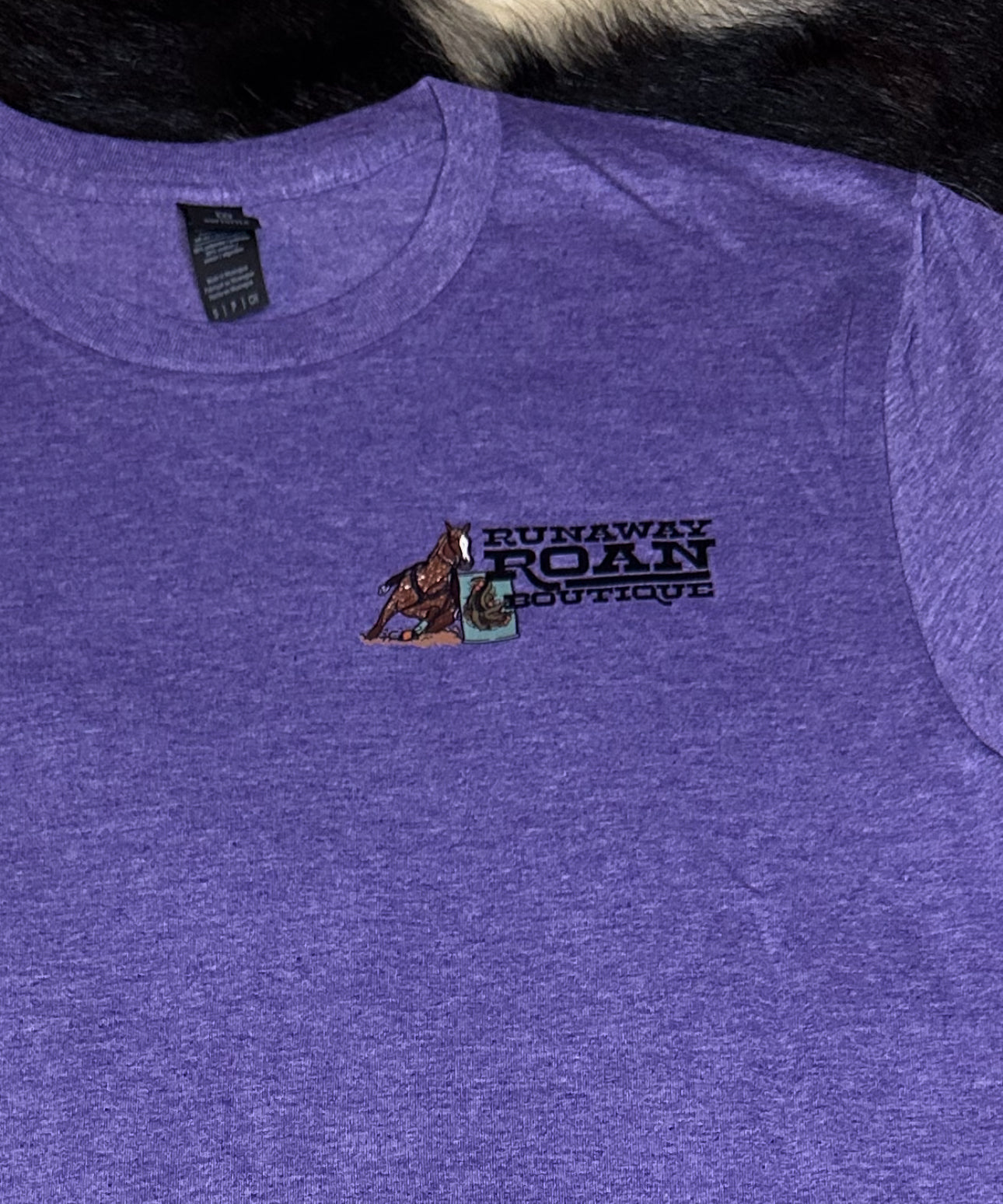 Logo Heather purple tee