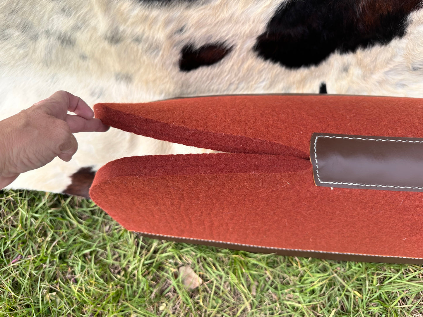 Rust cutback saddle pad