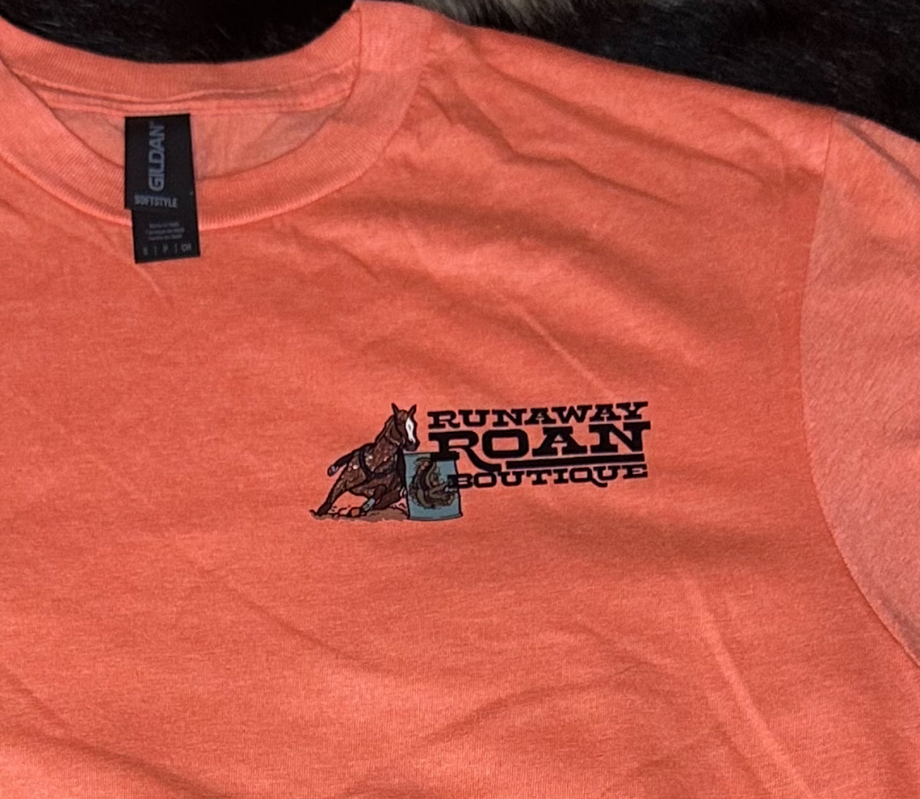 Heather Orange logo tee