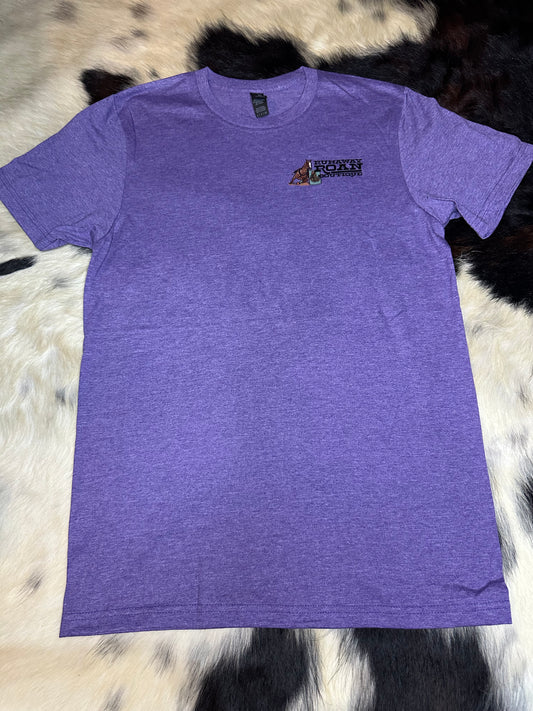 Logo Heather purple tee